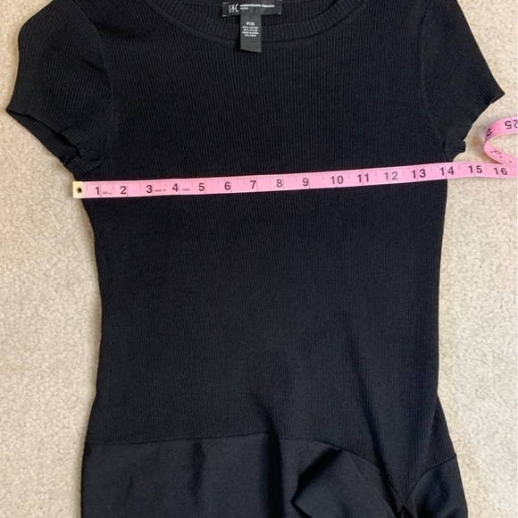 INC International Concepts Short sleeve Ribbed Sweater Women’s P/M Black - Picture 3 of 5